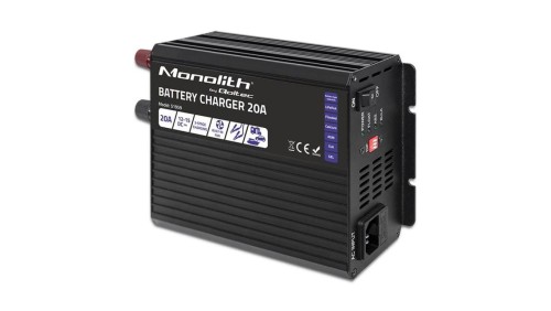 Qoltec Inteligentna ładowarka Monolith do akumulatorów LiFePO4 AGM GEL SLA 20A 12V