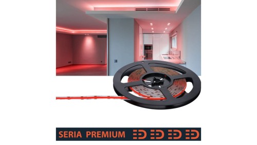 Taśma Premium 12V COB 480led czerwona (5)