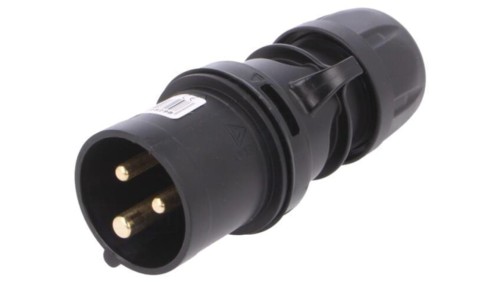 013-6X Złącze zasilające AC, wtyk męski, 16A/230VAC, IP44