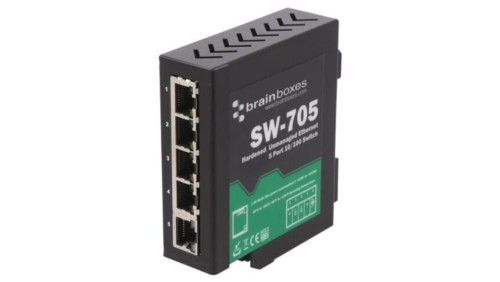 SW-705 Switch Ethernet, (niezarządzalny), liczba portów: 5, 5÷30V DC, RJ45