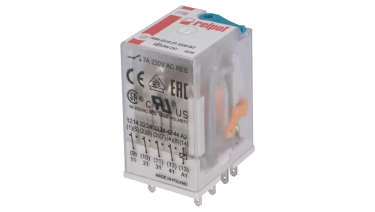 R4N2014231024WT Przekaźnik: elektromagnetyczny 4PDT Ucewki: 24VDC 6A/250VAC