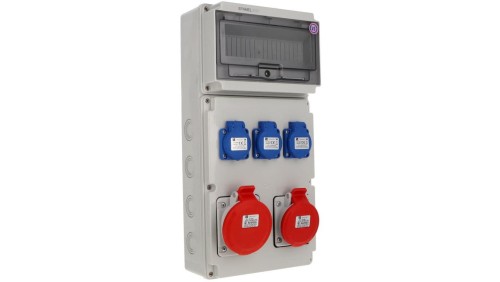 Rozdzielnica 1x5x32A 1x5x16A 3x3x16A INA=32A IP54 SB-108705-S0140-54
