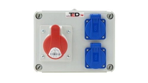 Rozdzielnica budowlana RS-07 16A/4P + 2Gs 230V 07.164