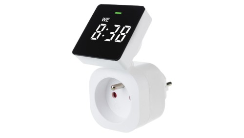 Włącznik czasowy - timer cyfrowy GreenBlue, max. obciążenie 16A, IP20, GB610 E