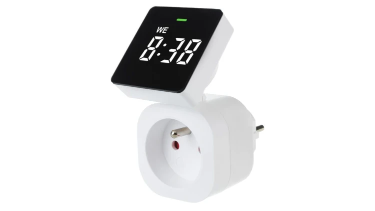 Włącznik czasowy - timer cyfrowy GreenBlue, max. obciążenie 16A, IP20, GB610 E
