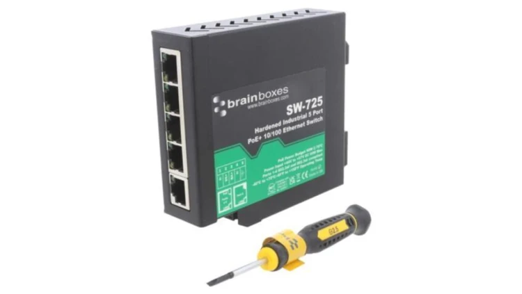 SW-725 Switch Ethernet, (niezarządzalny), liczba portów: 5, 44÷57V DC, RJ45