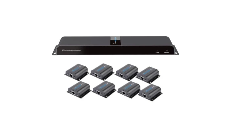 Konwerter HDMI 1x8 1080p 60Hz do 40m po kablu sieciowym Kat6 IR PoC IDATA EX-HL81TY