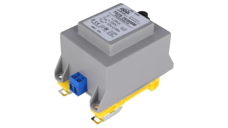 TSZS25/12V Transformator zalewany 25VA, 230VAC, 12V 2,08A na szynę DIN