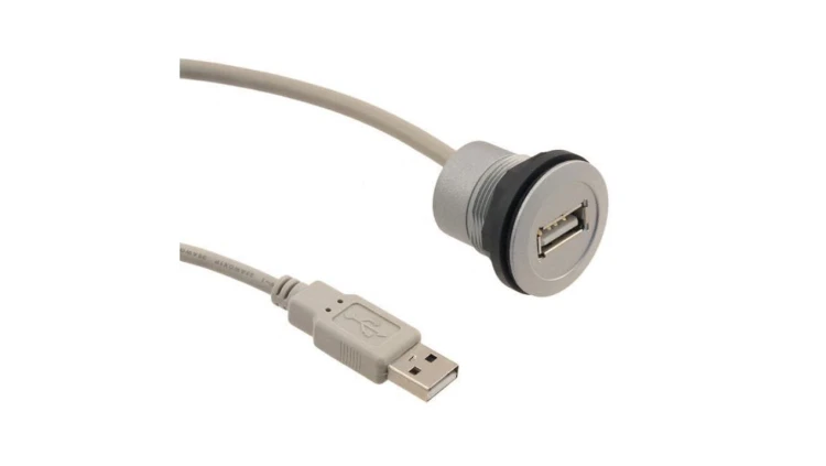 09454521922 Gniazdo USB 22mm har-port -25÷70C Ø22,3mm IP20 srebrny