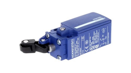 XCKN2127G11 Wyłącznik krańcowy dźwignia R 22mm, rolka z tworzywa Ø14mm