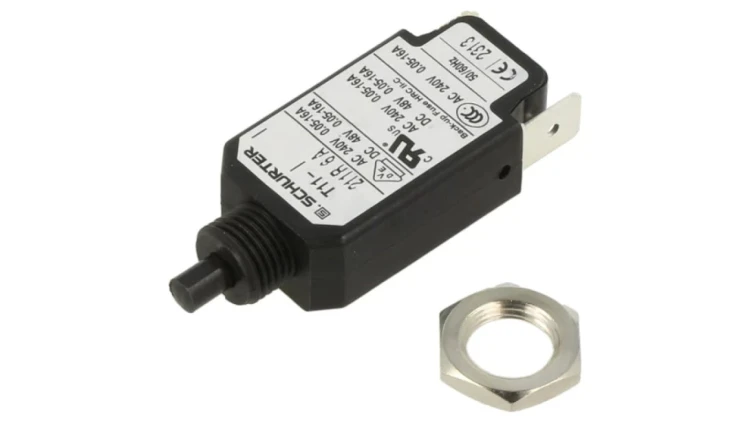 T11-211R-6A Wyłącznik nadprądowy Iznam: 6A Uznam: 240VAC 48VDC SPST Bieguny: 1