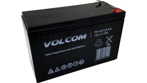 Akumulator AGM bezobsługowy do kas fiskalnych, central telefonicznych Volcom 12V 7,2Ah