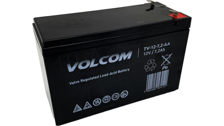 Akumulator AGM bezobsługowy do kas fiskalnych, central telefonicznych Volcom 12V 7,2Ah
