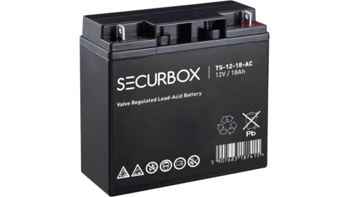 Akumulator AGM bezobsługowy do systemów alarmowych, central ppoż Securbox 12V 18Ah