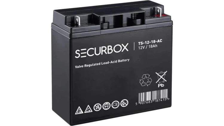 Akumulator AGM bezobsługowy do systemów alarmowych, central ppoż Securbox 12V 18Ah