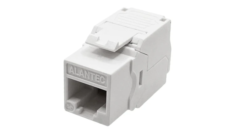 Moduł keystone RJ45 UTP kat.5e ekranowany beznarzędziowy SLIM biały Alantec