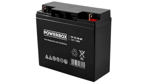 Akumulator AGM bezobsługowy do kas fiskalnych, central telefonicznych Powerbox 12V 18Ah