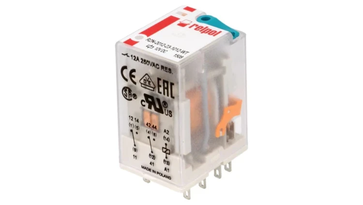 R2N2012231012WT Przekaźnik: elektromagnetyczny DPDT Ucewki: 12VDC 12A/250VAC