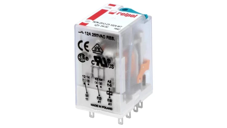 R2N2012231024WT Przekaźnik: elektromagnetyczny DPDT Ucewki: 24VDC 12A/250VAC