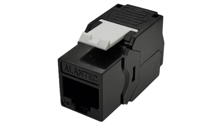 Moduł keystone RJ45 UTP kat.5e ekranowany beznarzędziowy SLIM czarny Alantec