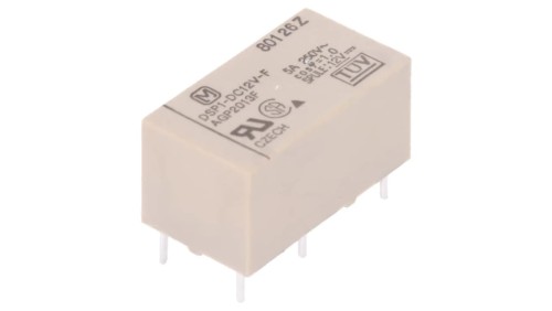 DSP1-DC12V-F Przekaźnik elektromagnetyczny SPST-NO + SPST-NC Ucewki: 12VDC