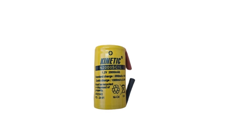 Akumulator KINETIC SC NiCd 1.2V 2000mAh 22,2x42,6mm N2000SC1L