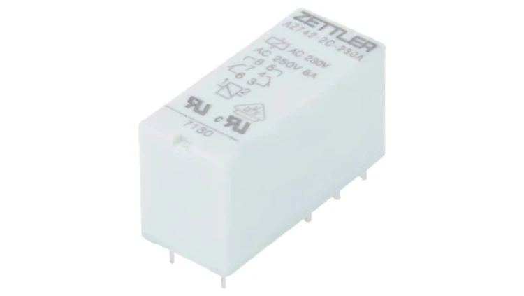 AZ742-2C-230A Przekaźnik elektromagnetyczny DPDT Ucewki: 230VAC 10A 38,5k
