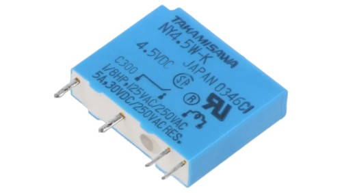 NY-4.5W-K Przekaźnik elektromagnetyczny SPST-NO Ucewki: 4,5VDC 5A PCB