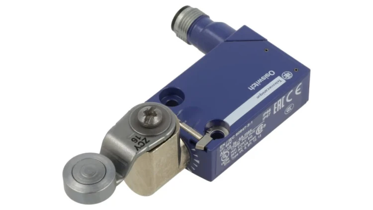 XCMD2116C12 Wyłącznik krańcowy dźwignia R 34,4mm, rolka metalowa Ø16mm