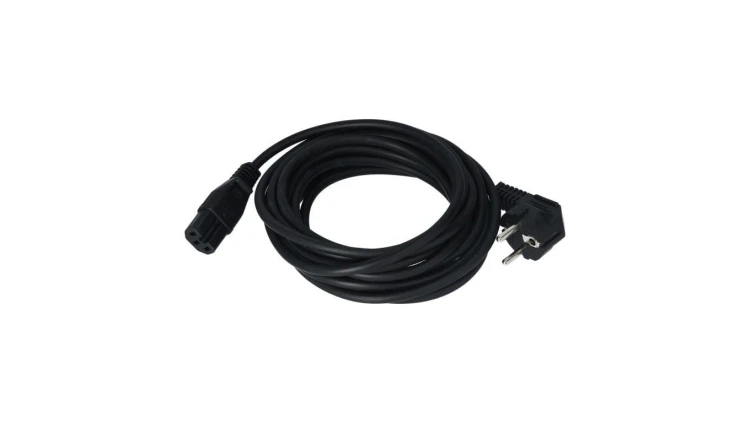 Kabel zasilający OMY do serwera z wtyczką IEC C15 10A czarny 5m