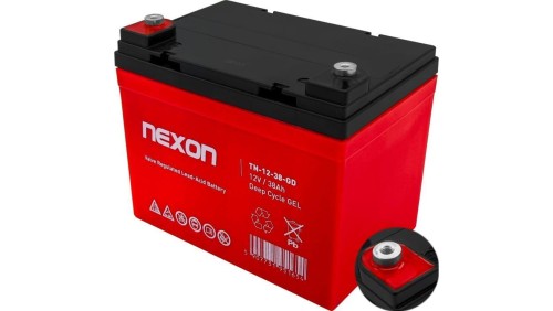 Akumulator żelowy bezobsługowy do UPS, sprzętu medycznego, fotowoltaiki Nexon 12V 38Ah