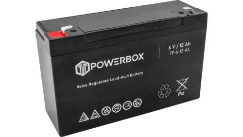 Akumulator AGM bezobsługowy do kas fiskalnych, central telefonicznych Powerbox 6V 12Ah