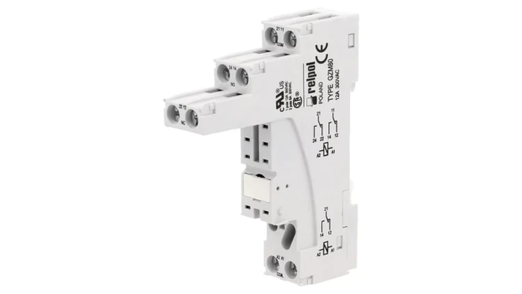 GZM80 Podstawka PIN: 8 12A 300VAC na panel,na szynę DIN -40...70C