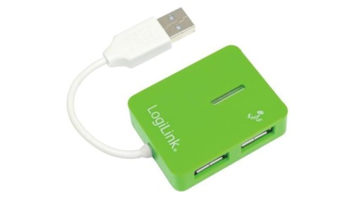 UA0138 Hub USB, USB A gniazdo x4, USB A wtyk, USB 2.0, PnP, zielony
