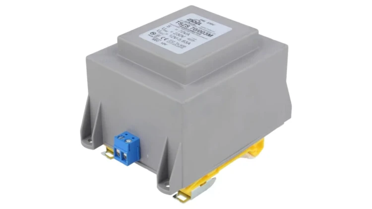TSZS70/12V Transformator zalewany 70VA, 230VAC, 12V, 5,83A na szynę DIN
