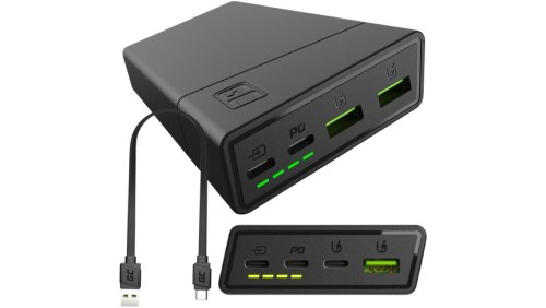 POWERBANK Green Cell PowerPlay20S 20000mAh PD 22,5W QC 3.0 3x USB-C CZARNY