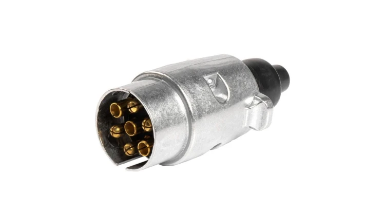 Wtyczka przyczepowa 7-pin 12V/24V aluminiowa na kabel AMIO