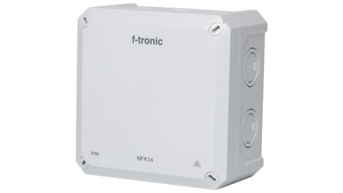Puszka instalacyjna natynkowa NFK14 140x140x81mm bezhalogenowa hermetyczna IP66 szara NEPTUN Compact F-TRONIC