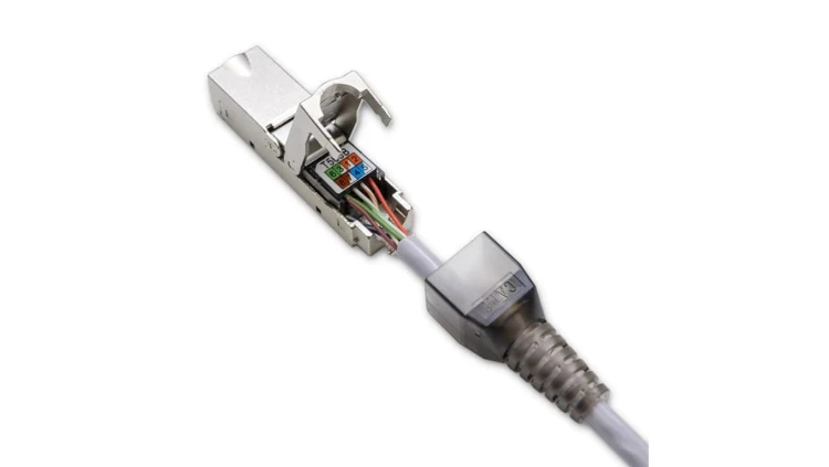 Qoltec Wtyk RJ45 beznarzędziowy STP CAT6 JACK PIN T568B T568A