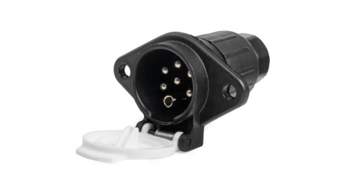 Gniazdo naczepowe typu S (białe) 7-pin 24V plastikowe