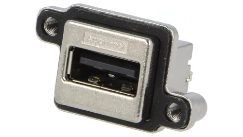 MUSB-A511-N0 Gniazdo na panel przykręcany THT proste USB A MUSB USB 2.0