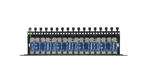 16-kanałowy panel zabezpieczający LAN z ochroną przepięciową PoE EWIMAR PTF-516R-ECO/PoE