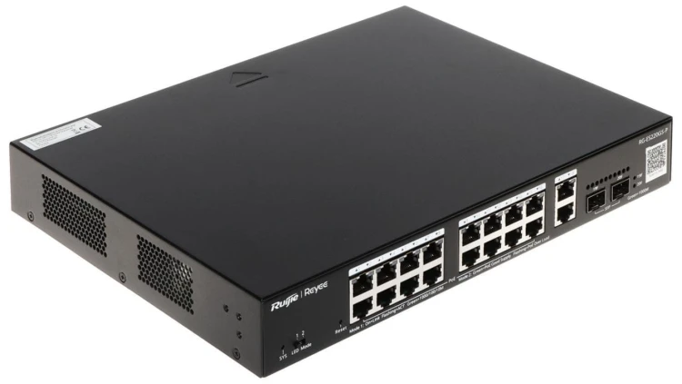 Switch PoE Rack 19” RG-ES220GS-P 18xGE 16xGigabit PoE 2xSFP