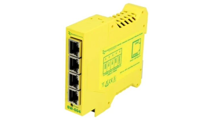 SW-504 Switch Ethernet, (niezarządzalny), liczba portów: 4, 5÷30V DC, RJ45