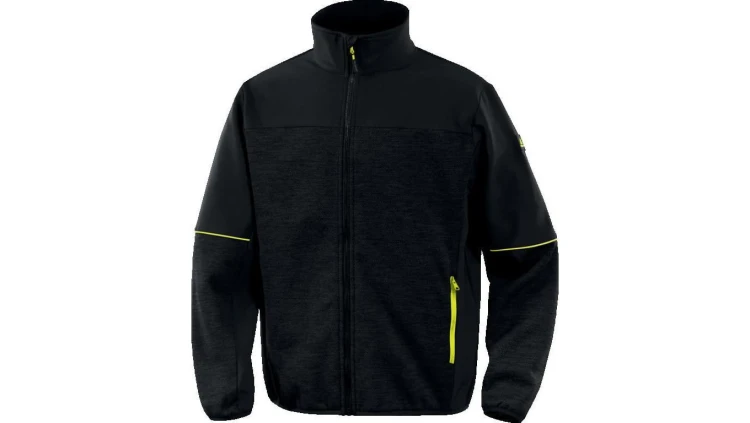 Bluza z siatki poliestrowej I tkaniny Softshell, kolor Czarny, rozmiar: XXL, BEAV2NOXX