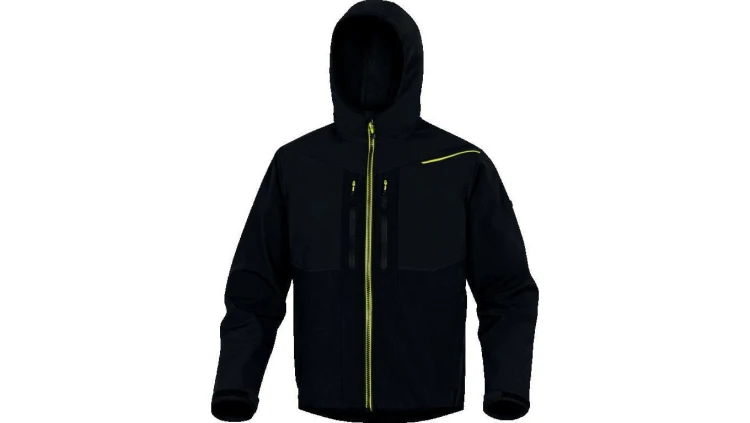 Bluza z tkaniny Softshell z poliestru Stretch, 3 warstwy laminowane, kolor Czarno-Żółty, rozmiar: 3XL, HOR2LNJ3X