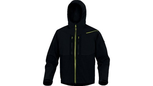 Bluza z tkaniny Softshell z poliestru Stretch, 3 warstwy laminowane, kolor Czarno-Żółty, rozmiar: S, HOR2LNJPT