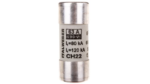 Wkładka bezpiecznikowa cylindryczna 22x58mm 63A gG 690V CH22P /z wybijakiem/ 006711012