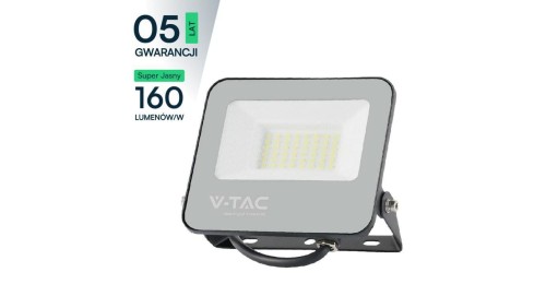 Projektor LED 30W 4800lm 6500K Dioda 160LM/W IP65 Czarny 5 Lat Gwarancji 23693