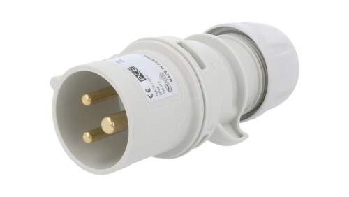 013-1 Złącze zasilające AC, wtyk męski, 16A/50VAC, IP44